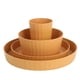 thumbnail image 1 of Xiao Hua Juego de vajilla de plástico, platos de plástico irrompibles y reutilizables, 8 piezas, amarillo, 1 of 5