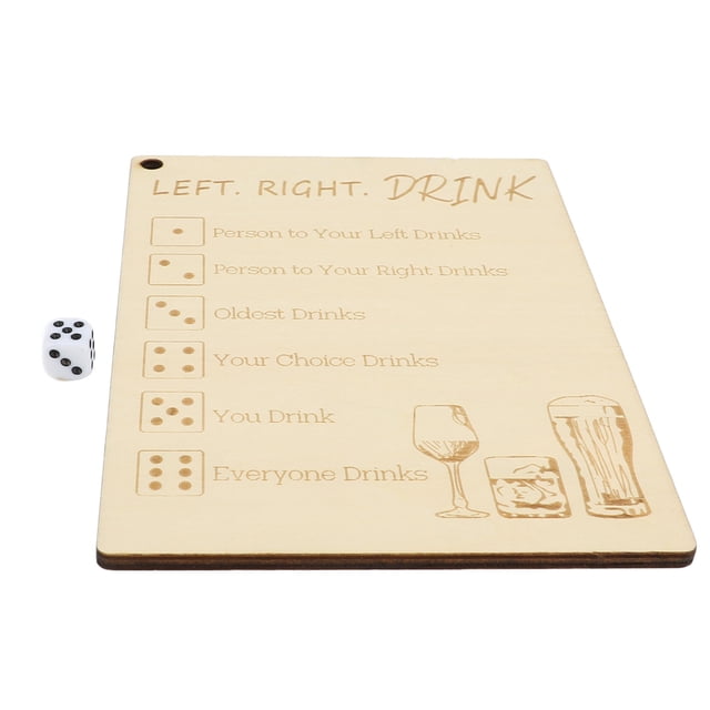 Left Right Drink Drinking Game, Left Right Center Drinking Game Social Interactive Fun for Bar for Adults
