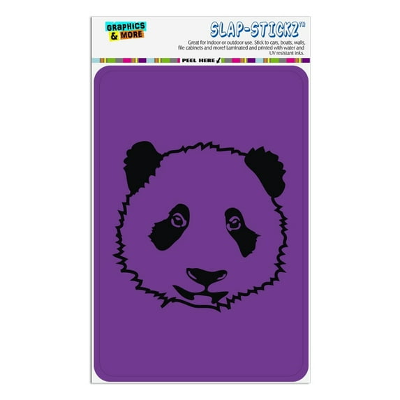 Panda Bear Face on Purple Home Business Office Sign