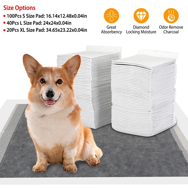 100Pcs Dog Pee Training Pads Super Absorbente a prueba de fugas Quick Dry Pet