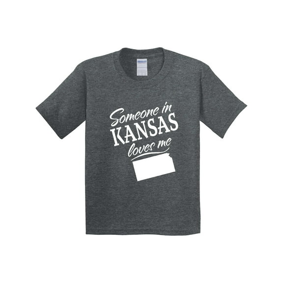 Inktastic Someone in Kansas Loves Me Youth T-Shirt