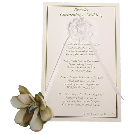 Little Things Mean a Lot Girls Christening to Wedding Bracelet - One Size/White