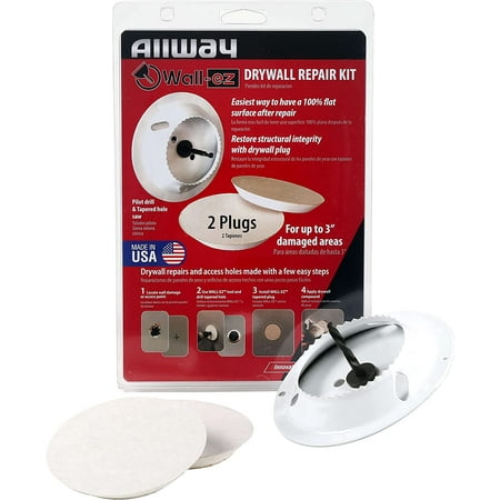 

ALLWAY WEK2 Wall-EZ Drywall Repair Kit with Tapered Hole Saw and 2 Drywall Plugs