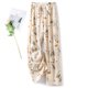 thumbnail image 2 of Pantalones de Piernas Anchas Casuales para Mujeres Impresión de Moda Pantalones de Longitud Completa Elásticos Regulares para Uso Casual, 2 of 5