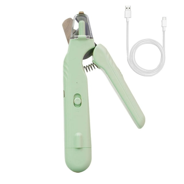 2 In 1 Dog Nail Grinder And Clipper Set USB Rechargeable Pet Nail Trimmer With Light And Quiet Nail Care Tool For Dogs Cats Puppies Small Medium Large Pet Sling with Flat Bottom Dog Nail for Large