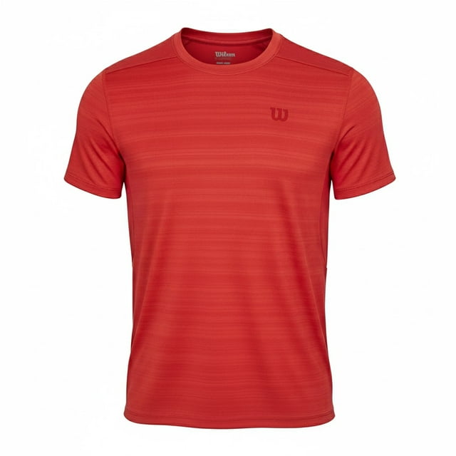 Playera Deportiva Wilson para Hombre Dual Running Manga Corta Color Rojo Talla G