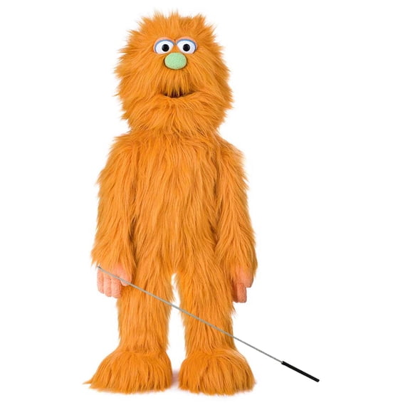 30" Orange Monster Puppet, Full Body Ventriloquist Style Puppet