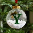 thumbnail image 1 of Adorno Navideo De Bola Con Letras, De Cristal, 10 Cm, Transparente, Para Decorar Rboles De Navidad, Coronas, Decoracin Invernal Del Hogar, Paquete De 6, UKHBMC, 1 of 9