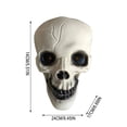 thumbnail image 3 of Halloween Savings Halloween Plastic Skull Decor Statue 2 Styles LED Glowing Red Eyes No Light Skeleton Head Figurine Spooky Tabletop Ornament for Home Gothic Decor Halloween Decor Indoor Outdoor, 3 of 8
