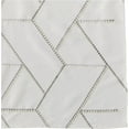 thumbnail image 5 of Violet Linen Swiss Modern Geometric Pattern, Polyester Embroidered, White, 60 Inch by 84 Inch, Seats 6 to 8 people, Rectangular Tablecloths, 5 of 8