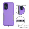 thumbnail image 3 of For Moto G pure/ G Power（2022）Case, 2 in 1 Hard PC Phone Case for Moto G pure/ G Power（2022）, Rubber & Rugged Shockproof Full Body Protection Case Cover-Black, 3 of 8