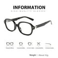 thumbnail image 2 of Black Folding Square Anti-blue Light Reading Glasses 2.00, Retro Foldable Spring Hinge Readers +2.00 Strength With Case, 2 of 10