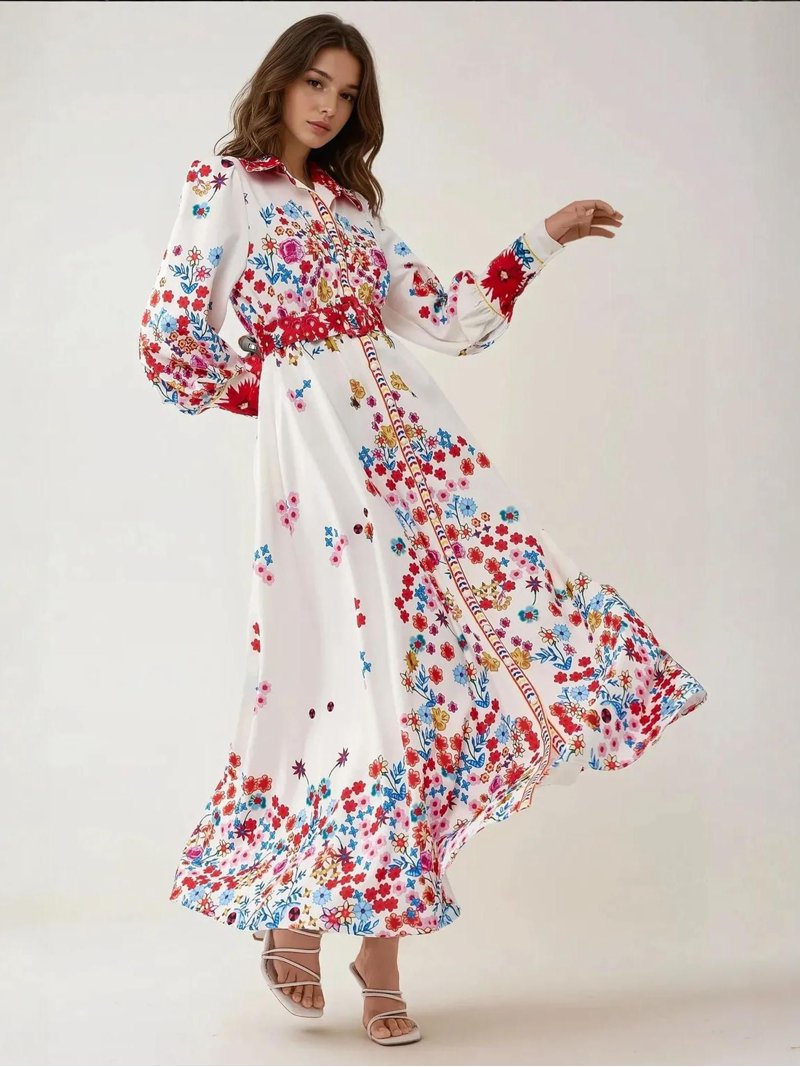 print long collar shirt dress Women's Printed Button Down Collar Shirt Dress Short Sleeve Ruched Belted Midi Dress
