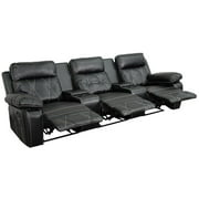 Brown Leather Theater - 3 Seat