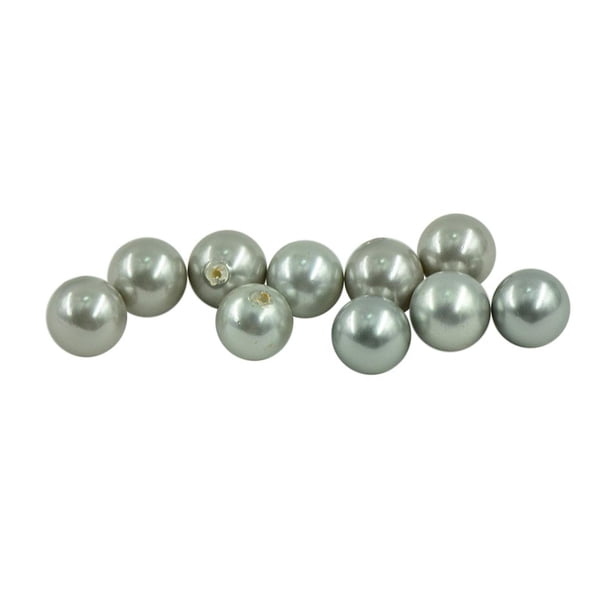 5 Pares de Perlas Sueltas Baoblaze con Medio Agujero de Concha Redonda 8 Mm Gris