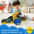 thumbnail image 3 of Fisher-Price Little People DC Super Friends 2-in-1 Batmobile Batman Playset for Toddlers, 3 of 7
