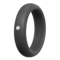 thumbnail image 3 of Silicone Rings Simple Crystal Rubber Ring Wedding Ring Band for Women Men, 3 of 10