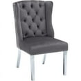 thumbnail image 3 of Meridian Furniture Suri Gray Velvet Dining Chair (Set of 2), 3 of 7