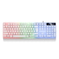thumbnail image 2 of sweethay Teclado con cable USB RGB, 104 teclas, ordenador portátil, teclado mecánico iluminado, dormitorio, niños, niñas, jugadores, Electrónica  Weiß mit Maus, 2 of 6