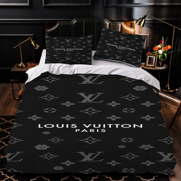 3-Piece Duvet Cover Set - Black & Gray Pattern Elegant Bedding for Modern Bedrooms