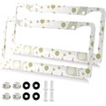 thumbnail image 2 of Coolnut Cute Animals 2 Holes Car License Plate Frames 2PCS, Car License Plate Holder with Screw Caps Cover Set Automotive Exterior Parts Decoration for US Vehicles, 2 of 7