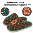 thumbnail image 3 of Knivor Memory Foam Christmas Slippers for Women Men Unisex Scuff House Slippers Gingerbread Man Christmas Tree Fuzzy Plush Winter Holiday Indoor Home Shoes for Couples, 3 of 9