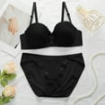thumbnail image 2 of Hrsba Lace Bra,Underwire Bra with Removable Pads and Panty Set Comfortable Contoured Support Bras for Women, 2 of 6
