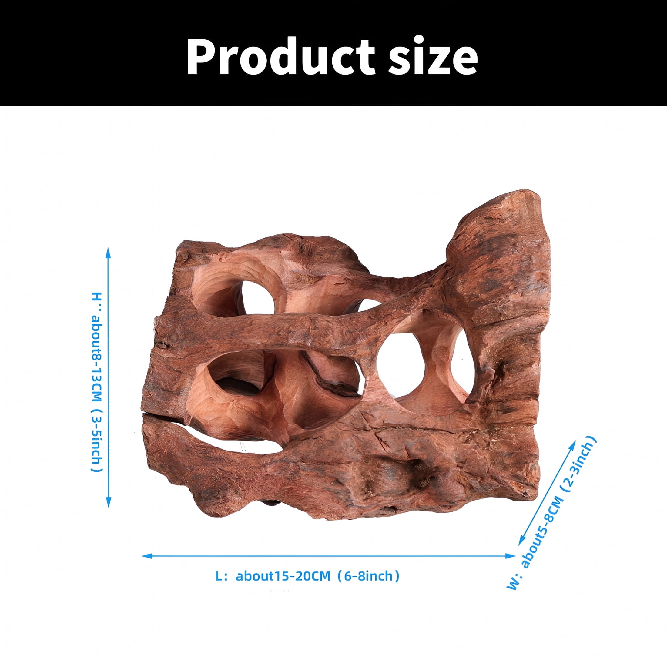 HIBIBUD 2026 New Natural Driftwood Aquarium Decoration Tree Stump with Hideouts Hole for Fishtanks Random Styles Fishtank Landscape Figur