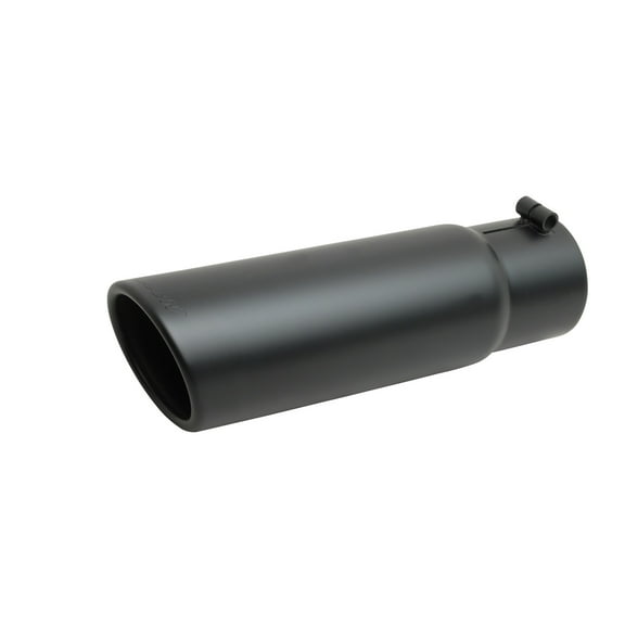 Black Ceramic Rolled Edge Angle Exhaust Tip