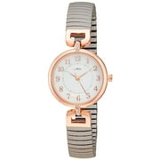 [Fieldwork] Wristwatch bellows analog make metal band pink gold YM068-4 Ladies gray
