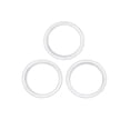 thumbnail image 1 of Bague en Verre de Remplacement pour Objectif d'Appareil Photo pour Apple iPhone 13 Pro (A2636) / 13 Pro Max (A2641) - Argent (3 Pcs), 1 of 4
