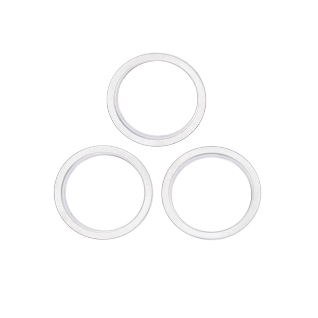 Bague en Verre de Remplacement pour Objectif d'Appareil Photo pour Apple iPhone 13 Pro (A2636) / 13 Pro Max (A2641) - Argent (3 Pcs)