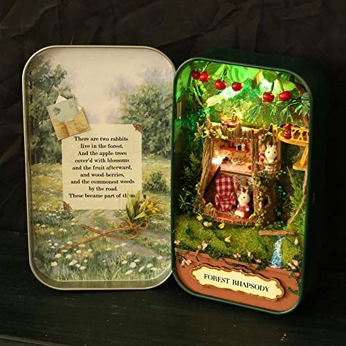 MAGQOO Kit per casa delle bambole fai da te in miniatura con mobili e