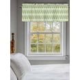 thumbnail image 3 of Green Ombre Geometric Curtain Valances for Windows, Southwest Ethnic Country Kitchen Valance Window Treatment, Light Filtering Block Curtains for Bathroom/Bedroom/Living Room 54'' x 18'', 3 of 9