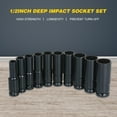 thumbnail image 2 of Juego de llaves de vaso de impacto de 6 puntas con accionamiento de 1/2 pulgada, 10 piezas, tamaños métricos de 10 a 24 mm, 2 of 8
