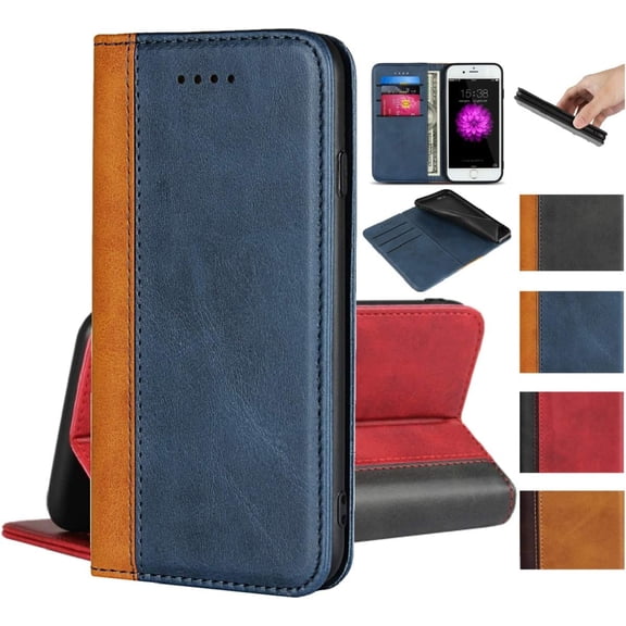 for Google Pixel 3 XL Wallet Case,Premium PU Leather Flip Folio Case with Card Slot,Kickstand Holder Magnetic Closure [TPU Shockproof Interior Protective Case] for Pixel 3 XL,Blue Khaki