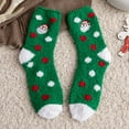 thumbnail image 2 of Fuzzy Socks Christmas Striped Socks Gift Womens Christmas Slippers Xmas Socks for Women Cute Fun Cozy Fluffy Funny Slippers for Women, 2 of 2