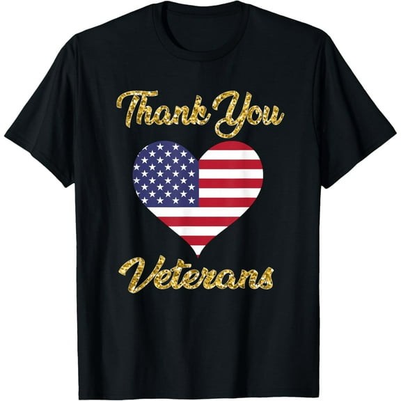 Veterans Day with American flag for Men Dad Women T-Shirt Tee