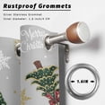 thumbnail image 2 of Outdoor Curtains for Patio Waterproof, Grey Christmas Outdoor Privacy Panels Grommet, Winter Green Pine Tree Gold Snowflake Blackout Outside Curtains for Porch/Cabana 54"x108", 2 Panels, 2 of 8