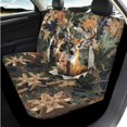 thumbnail image 5 of XYZCANDO Deers Camo Forest 14 Pcs Car Seat Covers Full Set Steering Wheel Cover Center Console Armrest Pad Seat Belt Pads Headrest Covers for Most Cars SUVs Sedans, 5 of 7