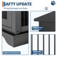 thumbnail image 3 of 47" Dog Furniture Crate, Large Furniture Style Dog Crate w/ 2 Storage Draws & Removable Divider & Triple Door Design for Large/Medium/Small Dogs，White, 3 of 10