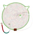 thumbnail image 3 of Wekvgz Cat Scratcher Mat Natural Cotton Rope Cat Scratch Pad 19.7 Inch Round Cat Scratching Pad with Cat Ball Toy Hangable Cat Scratching Mat Funny Cat Scratch Pad Rug Cat Scratching Rug for Cats, 3 of 10