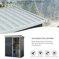 thumbnail image 2 of Aoxun 5' x 3' Outdoor Metal Storage Shed, with Door, Tool Storage Shed for Backyard, Patio, Lawn, 2 of 8
