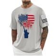 thumbnail image 1 of Tops para hombre, blusas y camisas de cuello redondo y manga corta para hombre, blusas casuales de cuello redondo con estampado de moda para hombre, blusas de cuello redondo y manga corta, camisas par, 1 of 5