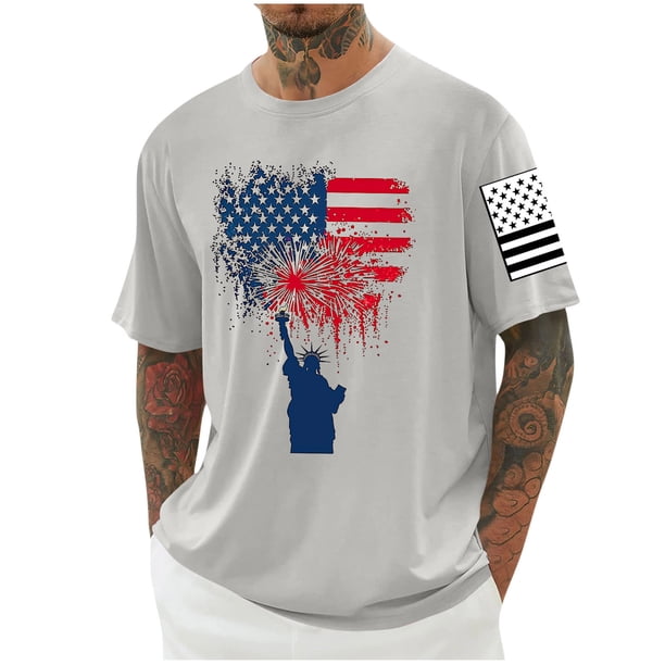 Tops para hombre, blusas y camisas de cuello redondo y manga corta para hombre, blusas casuales de cuello redondo con estampado de moda para hombre, blusas de cuello redondo y manga corta, camisas par