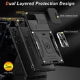 thumbnail image 6 of for Samsung Galaxy S23 Ultra Case with Upgraded Sliding Camera Lens Cover and Strong Magnetic Kickstand - Military-Grade Shockproof Protective Phone Case 6.8" for Men Women Girls - Black, 6 of 13