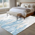 thumbnail image 4 of 5'x7' Area Rugs for Living Room Bedroom, Seahorse Coastal Washable Rug Carpet Runner Indoor Outdoor, Summer Beach Ocean Nautical Coral Non Slip Floor Mats Area Rug for Kitchen, Nursery, 4 of 8