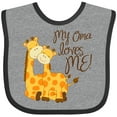 thumbnail image 3 of Inktastic My Oma Loves Me Boys or Girls Baby Bib, 3 of 4