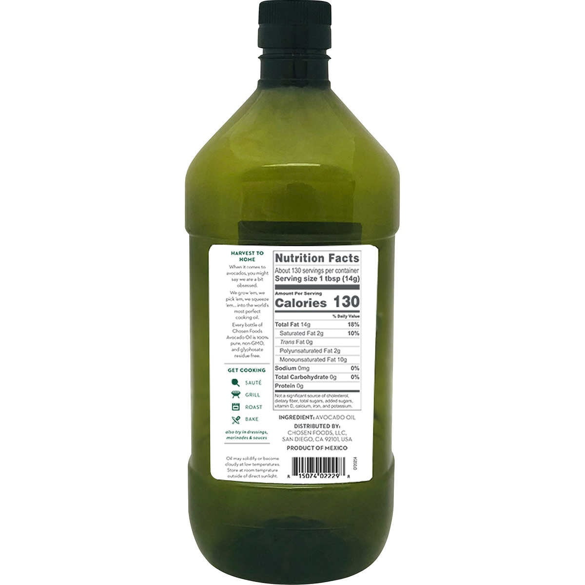 Chosen Foods 100% Pure Avocado Oil, 2 Liter (67.6 Fluid Ounce)