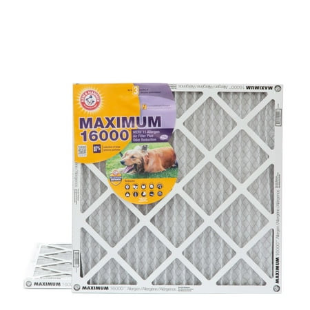 

20x20x1 Arm & Hammer Maximum Allergen and Odor Reducing MERV 11 Air Filters. 2 Pack